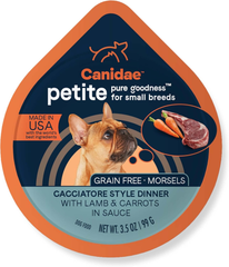 Canidae PURE Petite Limited Ingredient Premium Small Breed Wet Dog Food, Lamb and Carrot Morsels in Sauce, Grain Free