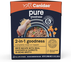 CANIDAE Pure 2-in-1 Goodness Pate with Real Chicken & Carrots in Bone Broth Wet Dog Food