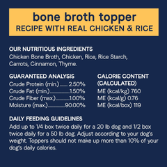 Canidae Pure Bone Broth Topper with Real Chicken & Rice Wet Dog Food