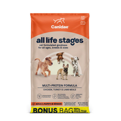 Canidae All Life Stages Premium Dry Dog Food for All Breeds, Multi-Protein Recipe with Chicken, Turkey & Lamb Meals Recipe, For All Ages & Multi-Dog Homes