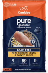 Canidae Pure Limited Ingredient Premium Adult Dry Dog Food, Real Chicken, Lentil & Potato Recipe, Grain Free