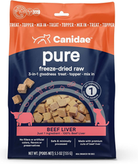 Canidae Pure 3-in-1 Goodness Premium Freeze-Dried Raw Dog Food with Beef Liver