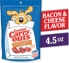 Canine Carry Outs Bacon & Cheese Flavor Dog Treats