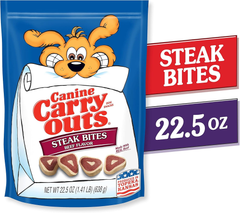 Canine Carry Outs Steak Bites Beef Flavor Dog Treats
