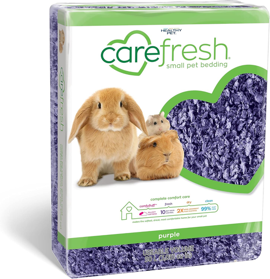 Carefresh 99% Dust-Free Playful Purple Natural Paper Small Pet Bedding with Odor Control