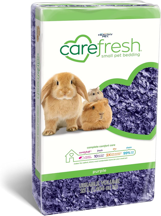 carefresh 99% Dust-Free Purple Natural Paper Small Pet Bedding with Odor Control