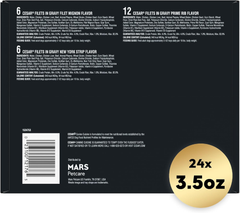 CESAR Adult Soft Wet Dog Food Filets in Gravy Variety Pack, Filet Mignon, New York Strip and Prime Rib Flavors