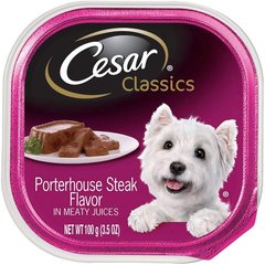 Cesar Canine Cuisine Porterhouse Steak In Meaty Juices