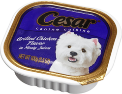 CESAR Adult Soft Wet Dog Food Classic Loaf in Sauce, Grilled Chicken Flavor