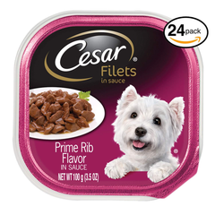 Cesar Filets Prime Rib Flavor Dog Food Trays