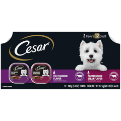 Cesar CLASSICS Variety Pack Filet Mignon Flavor & Porterhouse Steak Flavor Dog Food