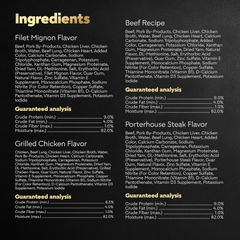 CESAR Adult Wet Dog Food Classic Loaf in Sauce Beef Recipe, Filet Mignon, Grilled Chicken and Porterhouse Steak Variety Pack, Easy Peel Trays