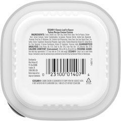 CESAR Adult Soft Wet Dog Food Classic Loaf in Sauce, Turkey Recipe