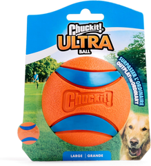 Chuckit! Ultra Ball Dog Toy - For Dogs 60-100 lbs - Made from Durable Rubber - Super Bouncy - Floats in Water - 3-inch Diameter - Pack of 1