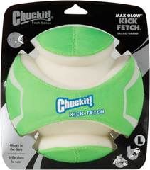 Chuckit! Kick Fetch Max Glow Ball, Glow in the Dark Dog Toy