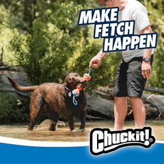 Chuckit! Rugged Bumper Dog Toy - Durable Fetch Stick with TPR Ridges for Easy Grip - Tug-of-War Toy for Medium and Large Dogs - Floats in Water