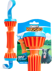 Chuckit! Rugged Bumper Dog Toy - Durable Fetch Stick with TPR Ridges for Easy Grip - Tug-of-War Toy for Medium and Large Dogs - Floats in Water