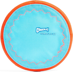 Chuckit! Paraflight Flying Disc Dog Toy - Water Floating Flyer - Durable Nylon Construction with Soft Rubber Edges - For Medium and Large Dogs