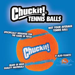 Chuckit! Dog Tennis Ball Dog Toy, for dogs 20-60 lbs, Pack of 2