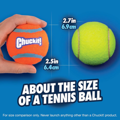 Chuckit! Dog Tennis Ball Dog Toy, for dogs 20-60 lbs, Pack of 2