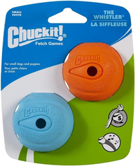 Chuckit! The Whistler Ball Dog Toy, for Dogs 0-20 lbs, Pack of 2