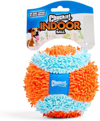 Chuckit! Indoor Fetch Ball Dog Toy for Dogs - Interactive Dog Toys for Boredom, 4.75 Inch, Orange and Blue