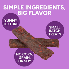 Cloud Star Wag More Bark Less Grain Free Jerky Dog Treats with Duck & Apple