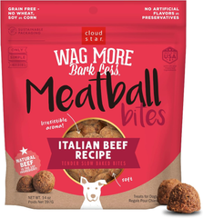 Cloud Star Wag More Bark Less Grain Free Meatballs Dog Treats with Beef