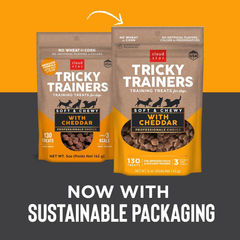 Cloud Star Tricky Trainers Soft & Chewy Dog Training Treats, Cheddar Flavor, Low Calorie Behavior Aid with 130 treats