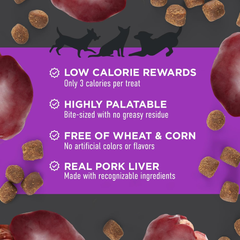 Cloud Star Tricky Trainers Soft & Chewy Dog Training Treats, Liver Flavor, Low Calorie Behavior Aid with 130 treats