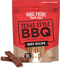 Cloud Star Wag More Bark Less Jerky Grain Free Dog Treats, Texas BBQ Beef