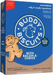 Buddy Biscuits Box of Crunchy Dog Treats Made with Bacon & Cheese