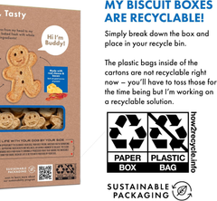 Buddy Biscuits Box of Crunchy Dog Treats Made with Bacon & Cheese