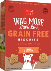 Cloud Star Wag More Bark Less Crunchy Grain Free Dog Treats, Pumpkin