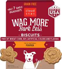 Cloud Star Wag More Bark Less Crunchy Grain Free Dog Treats, Pumpkin