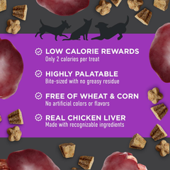 Cloud Star Tricky Trainers Crunchy Dog Training Treats , Chicken Liver Flavor, Low Calorie Behavior Aid with 450 treats