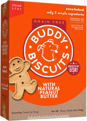 Buddy Biscuits of Grain-Free Crunchy Dog Treats Made with Natural Peanut Butter