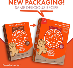 Buddy Biscuits of Grain-Free Crunchy Dog Treats Made with Natural Peanut Butter