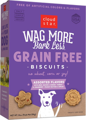 Cloud Star Wag More Bark Less Crunchy Grain Free Dog Treats, Assorted Flavors