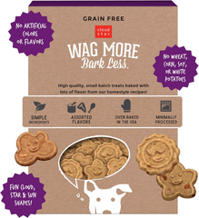 Cloud Star Wag More Bark Less Crunchy Grain Free Dog Treats, Assorted Flavors