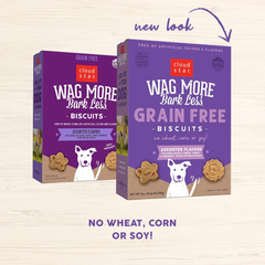 Cloud Star Wag More Bark Less Crunchy Grain Free Dog Treats, Assorted Flavors