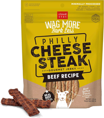 Cloud Star Wag More Bark Less Jerky: Philly Cheesesteak Beef