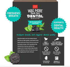 Cloud Star Wag More Bark Less Crunchy Dental Dog Treats, Chicken, Bone Charcoal, Parsley & Mint