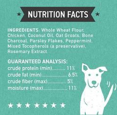 Cloud Star Wag More Bark Less Crunchy Dental Dog Treats, Chicken, Bone Charcoal, Parsley & Mint