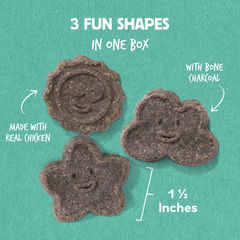 Cloud Star Wag More Bark Less Crunchy Dental Dog Treats, Chicken, Bone Charcoal, Parsley & Mint