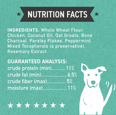 Cloud Star Wag More Bark Less Crunchy Dental Dog Treats, Chicken, Bone Charcoal, Parsley & Mint