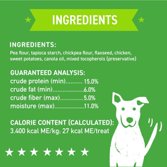 Cloud Star Wag More Bark Less - Dog Treats - Crunchy Biscuits - Grain Free Chicken & Sweet Potato