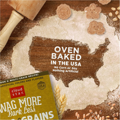 Cloud Star Wag More Bark Less Oats & Grains Crunchy Dog Treats, Peanut Butter