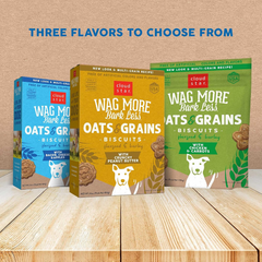 Cloud Star Wag More Bark Less Oats & Grains Crunchy Dog Treats, Bacon, Cheese & Apples