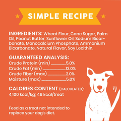 Cloud Star Wag More Bark Less Human Grade Sandwich Cookie: Peanut Butter